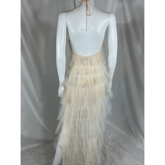 The Bar 'Henri' White Nylon Gown Size 6 - Picture 3 of 4